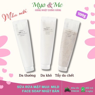 Sữa rửa mặt Muji Mild Face Soap/ Moisture/ Scrub Nhật Bản rửa mặt dịu nhẹ cho da nhạy cảm