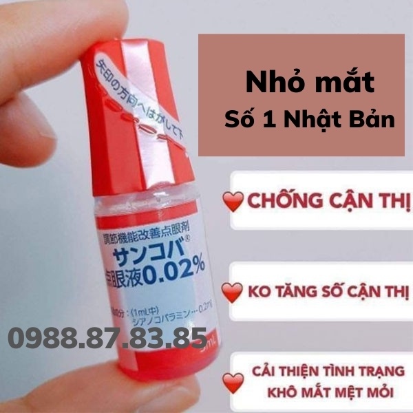 NHỎ MẮT ♥𝑭𝑹𝑬𝑬𝑺𝑯𝑰𝑷♥ Nhỏ Mắt Phục Hồi Thị Lực SANCOBA Nhật Bản 5 ml