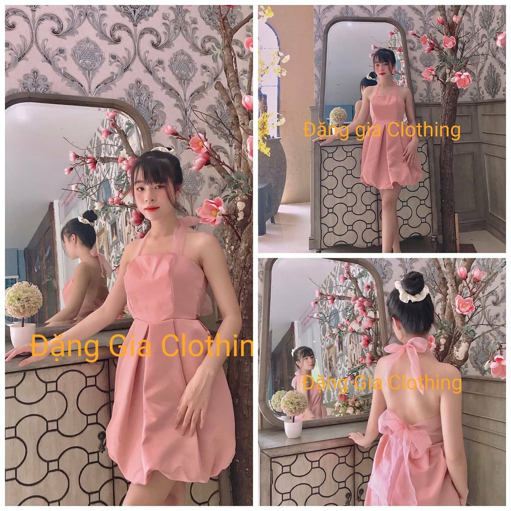 Đầm bí nơ lưng xinh xắn , đầm dự tiệc giá rẻ , đầm đẹp dành cho nàng mi nhon DG 4376