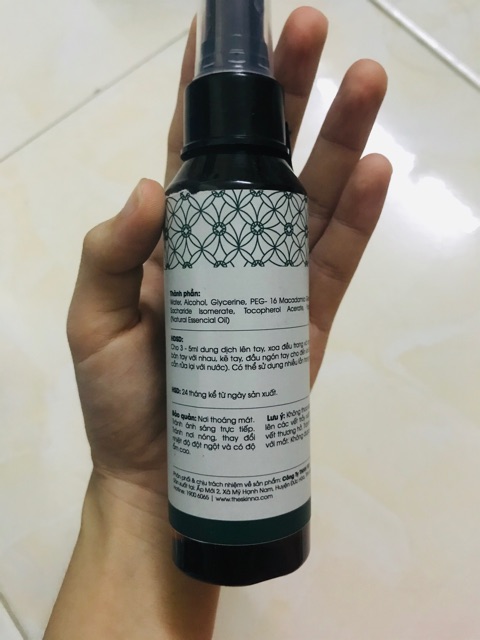 SKINNA ORGANIC Nước Xịt Rửa Tay Khô Diệt Khuẩn Dưỡng Da 100ML, Không Làm Khô Da Tay, Mùi Hương Thiên Nhiên