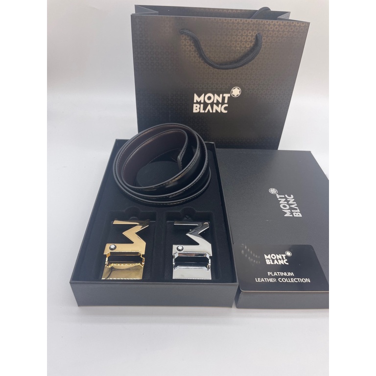 Hàng Có Sẵn! Mont BLANC Thắt Lưng Da Bò Chất Lượng Cao Thời Trang Cho Nam Nữ
