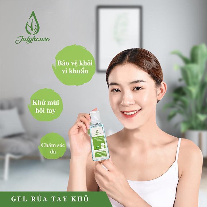 Gel rửa tay khô tinh dầu Bưởi Chùm và Nha Đam 100ml JULYHOUSE - Hàng Chính Hãng