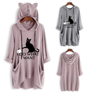 Áo hoodie tai mèo thời trang nữ tính
