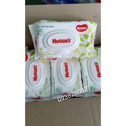 Khăn ướt Huggies 80 tờ không mùi an toàn cho trẻ sơ sinh