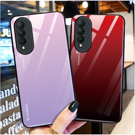 Ốp Điện Thoại Kính Cường Lực Màu Gradient Cho Huawei Case Honor 50 Honor 30 Pro+V30 Pro 20 Pro