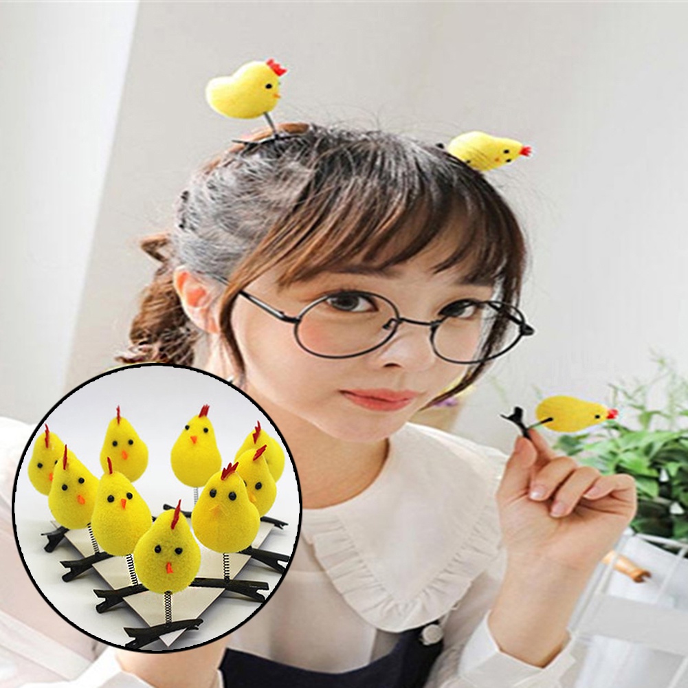 Set 2 Kẹp Tóc Hình Chú Gà Dễ Thương Thời Trang