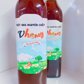 Mật ong hoa nhãn Vhoney chai 500ml