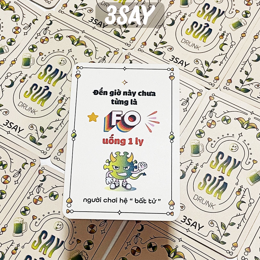 Bộ bài drinking game DO or  DRINK SAY SƯA cho bạn bè hội nhóm 156 lá
