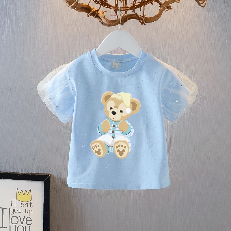 Áo Thun 100% Cotton In Họa Tiết Hoạt Hình StellaLou Cho Bé Gái