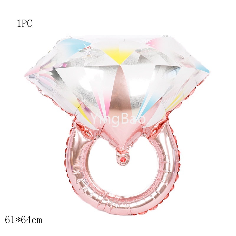 Bộ 5 Bóng Bay Hình Tròn Màu Vàng Hồng Kích Thước 80cm 22inch Dùng Trang Trí Tiệc Cưới