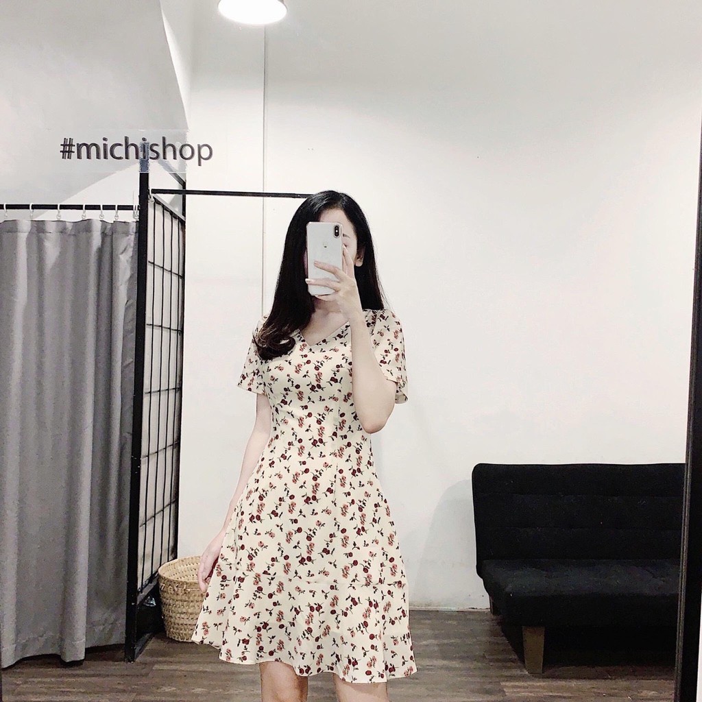 [Mã WASTMAY giảm 15% tối đa 30K đơn 150K] BÁN SỈ VÁY HOA ĐŨI TẰM CỔ V ĐUÔI CÁ 2 MÀU CHO NỮ | BigBuy360 - bigbuy360.vn