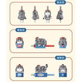 Bộ dây sạc kèm đầu sạc chó mèo Hoàng Thượng đủ các dòng điện thoại sạc nhanh dùng hàng ngày, quà tặng-Ráp