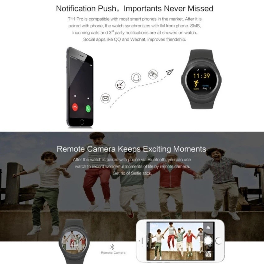 Đồng Hồ Thông Minh Thể Thao Kết Nối Bluetooth Cho Nam Và Nữ