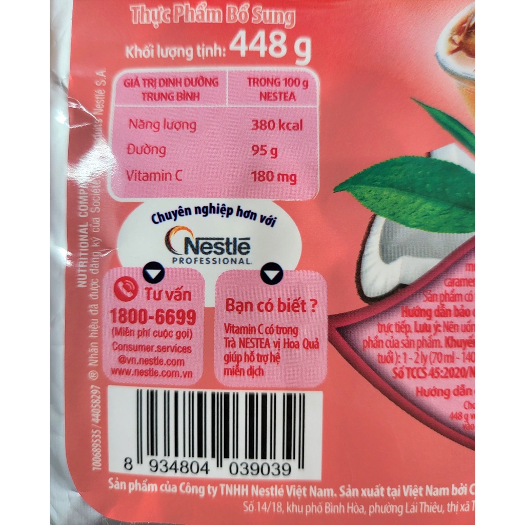 [GÓI LỚN 448g – HOA QUẢ] TRÀ HÒA TAN [VN] NESTEA Fruit Flavor Tea