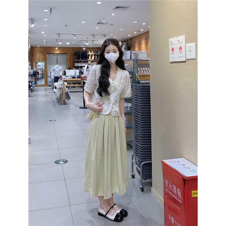 Áo Sơ Mi Ngắn Tay Cổ Búp Bê Phong Cách Pháp Thời Trang Mùa Hè Mới Cho Nữ