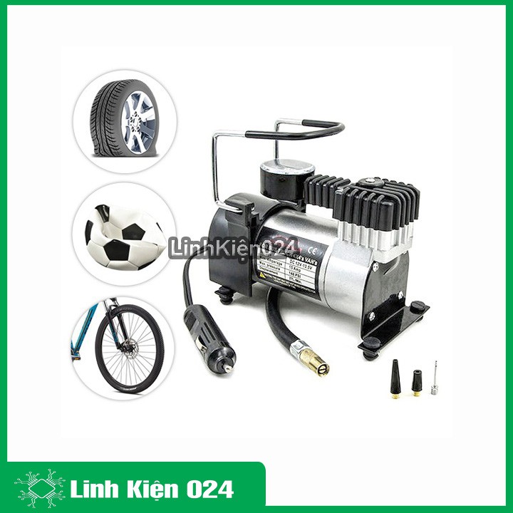 Bơm Ô Tô Xe Máy 12VDC 965 Kpa Màu Bạc
