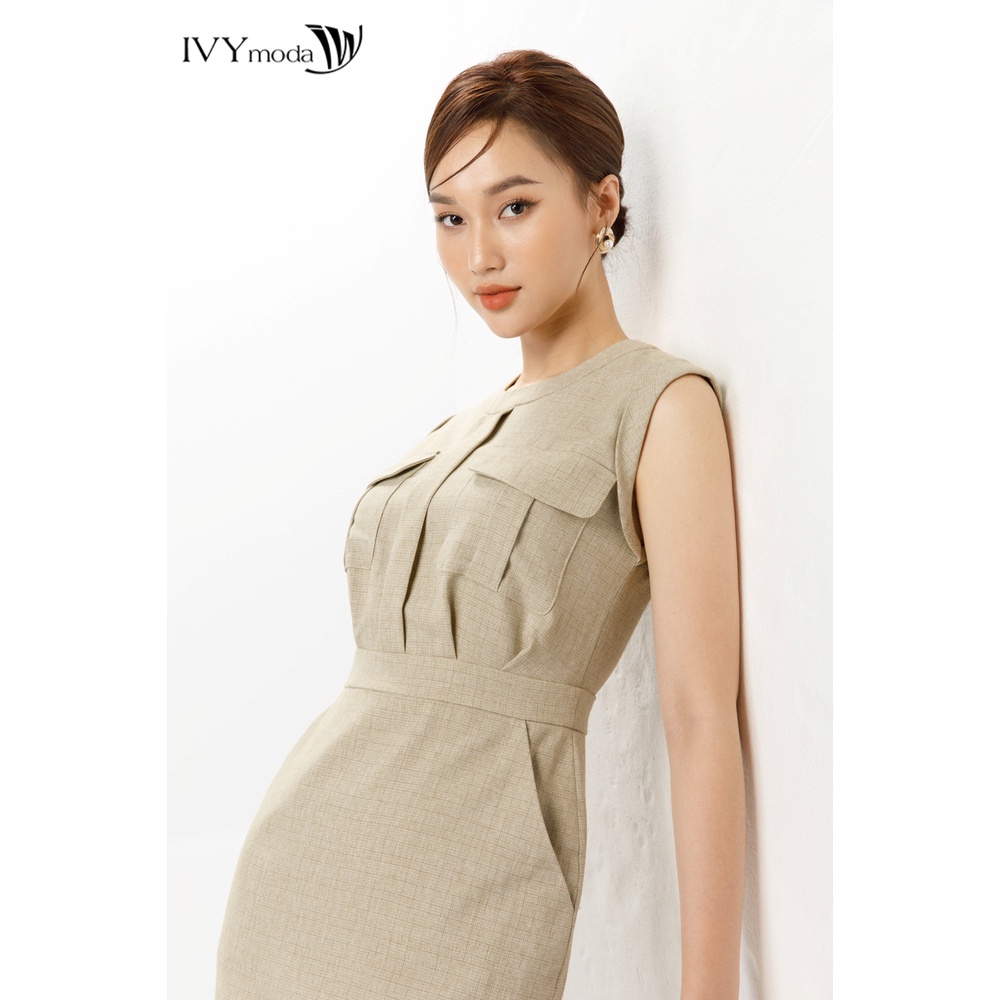Đầm kẻ dáng ôm IVY moda MS 41M7373