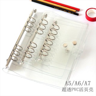 Bìa Binder 6 còng nhựa dẻo trong A6, A5 Tả Bí Lù Store