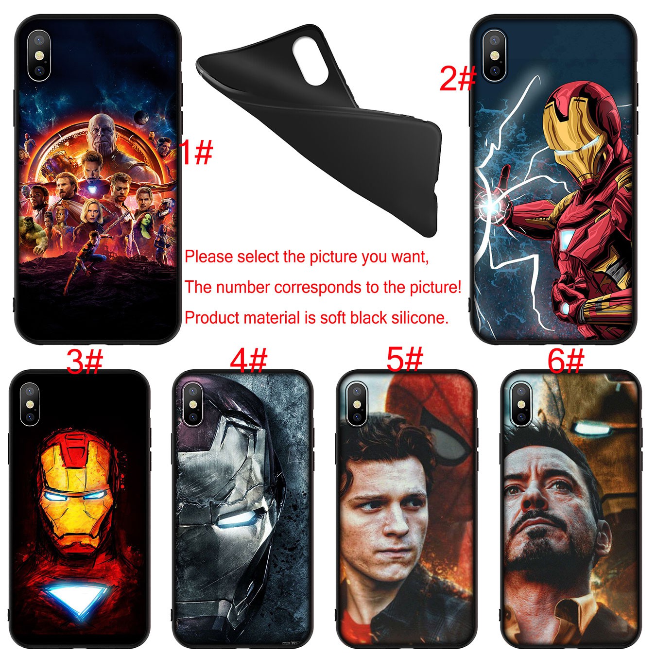 MARVEL Ốp Lưng Silicone Mềm In Hình Iron Man Cho Xiaomi Redmi Note 5 Pro Plus 5a Mi Poco X3 Nfc M3