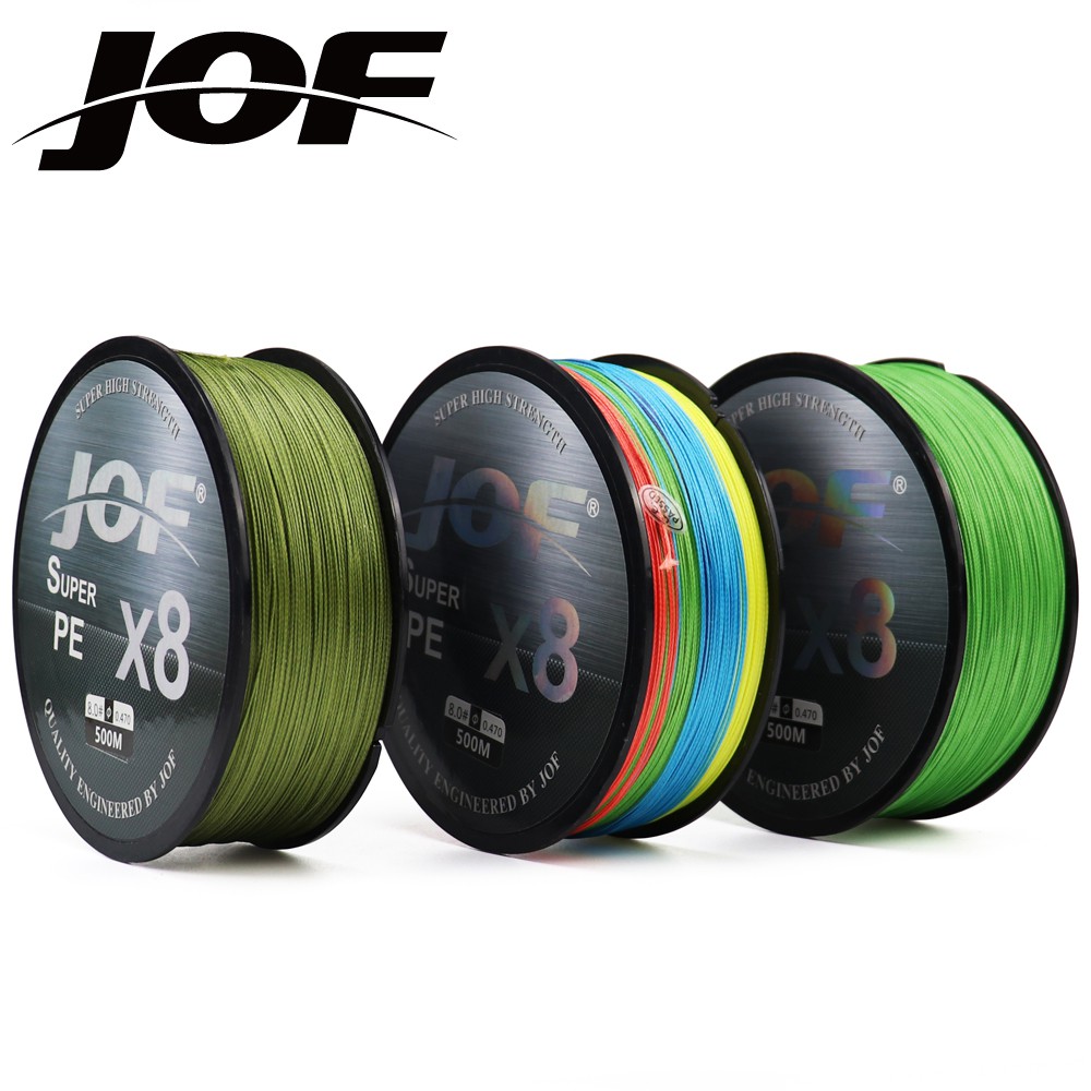 Cuộn Dây Câu Cá Bện 8 Sợi PE JOF X8 100M 150M 300M 500M 15 20 30 40 60 8