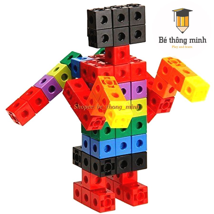 CUBE BLOCK - Khối lập phương cho bé học toán và xếp hình sáng tạo Math Link Cubes