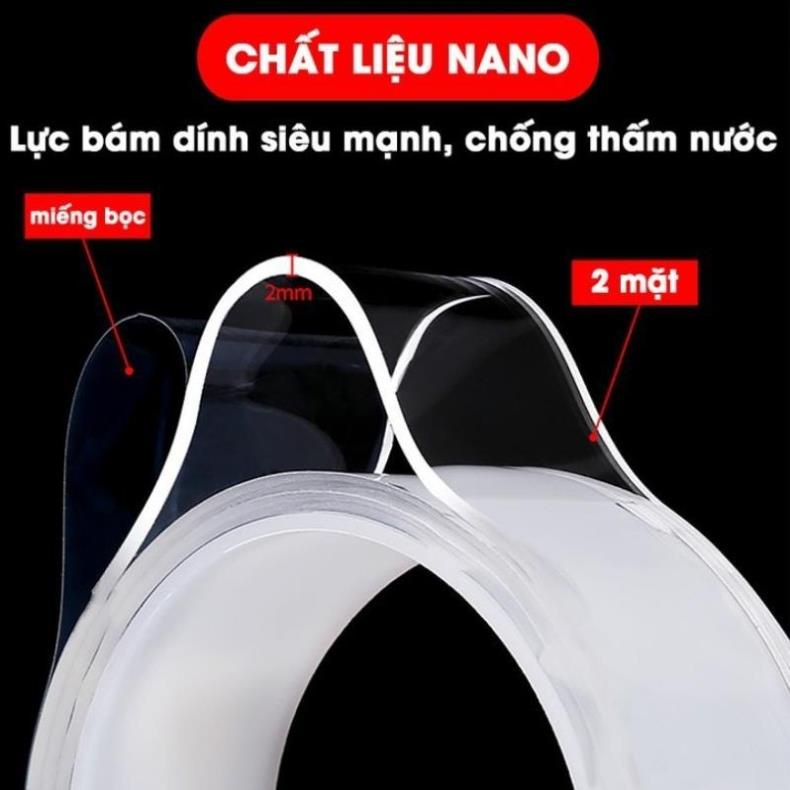 Băng Dính 2 Mặt Đa Năng Keo Trong Suốt , Băng Dính 3M Dán Tường Chịu Lực Siêu Dính