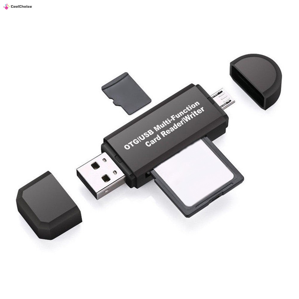 Đầu Đọc Thẻ Nhớ Micro Usb Otg Sang Usb 2.0 3 Trong 1 Đa Năng Cho Điện Thoại Android