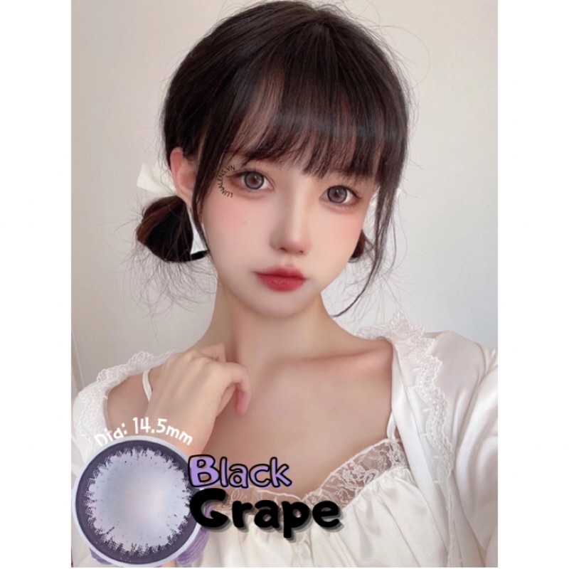 MỘT ĐÔI KÍNH ÁP TRÒNG MÀU XÁM ÁNH TÍM BLACK GRAPE LENS CÓ ĐỘ CẬN SIÊU ÊM SIÊU MỀM NỘI ĐỊA TRUNG QUỐC