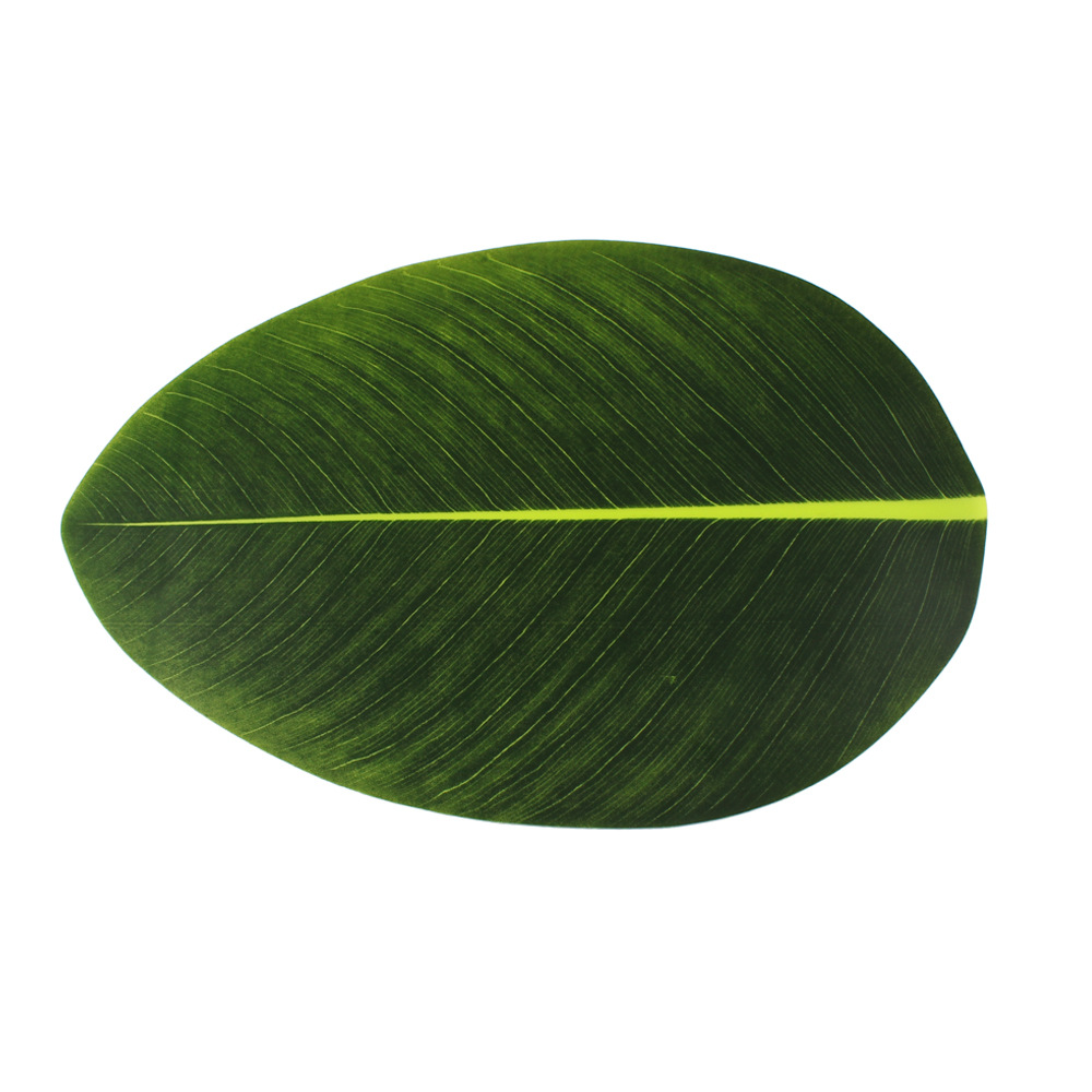 High Artificial Plants Banana Leaf Placemat Tropical Rainforest Theme Table Mat Coaster Waterproof Oilproof Decorative Dinner Mats