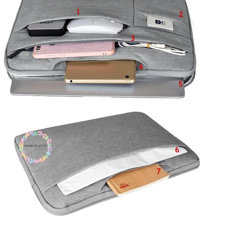 Bao da điện thoại 6fl CANVAS LAPTOP BAG SLEEVE ACER HP DELL ASUS LENOVO MACBOOK mới AIR PRO TOUCHBAR 11
