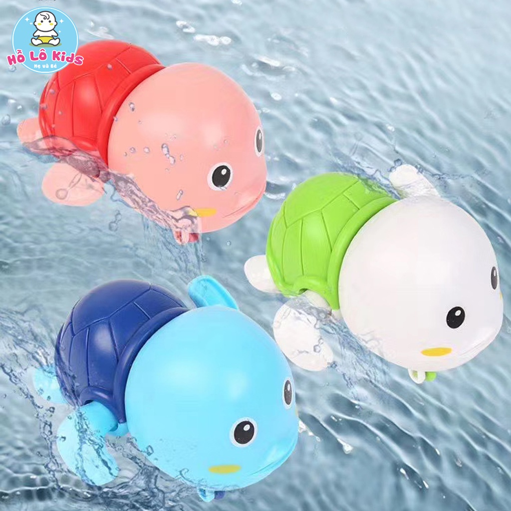 Đồ chơi nhà tắm vặn cót Rùa bơi tắm bé vui nhộn nhiều màu Hồ Lô Kids