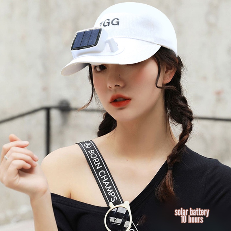 Mũ Lưỡi Trai Tích Hợp Quạt Làm Mát Chống Nắng Có Cổng Sạc USB Tiện Dụng