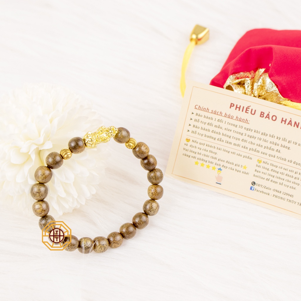 Vòng Trầm Hương Tốc [TẶNG TÚI GẤM] - có mẫu Mix Tỳ Hưu, Hoa Sen - Vòng tay phong thủy gỗ tự nhiên  - Phong Thủy Tây Tạng