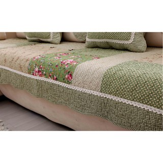 Thảm trải sofa 100% cotton có thể giặt tay hay giặt máy mặt dưới có hạt chống trượt
