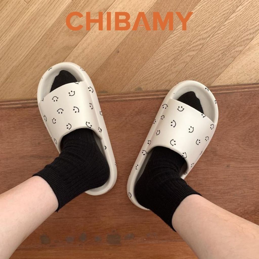 Dép bánh mì ICON Cười nam nữ siêu nhẹ CHIBAMY đế 3cm chống trơn trượt