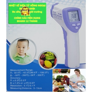 Nhiệt kế điện tử hồng ngoại đo trán FLUS IR-805 đo nhiệt độ cơ thể, đo môi trường, đo nước tắm, sữa, đo nhiệt độ phòng