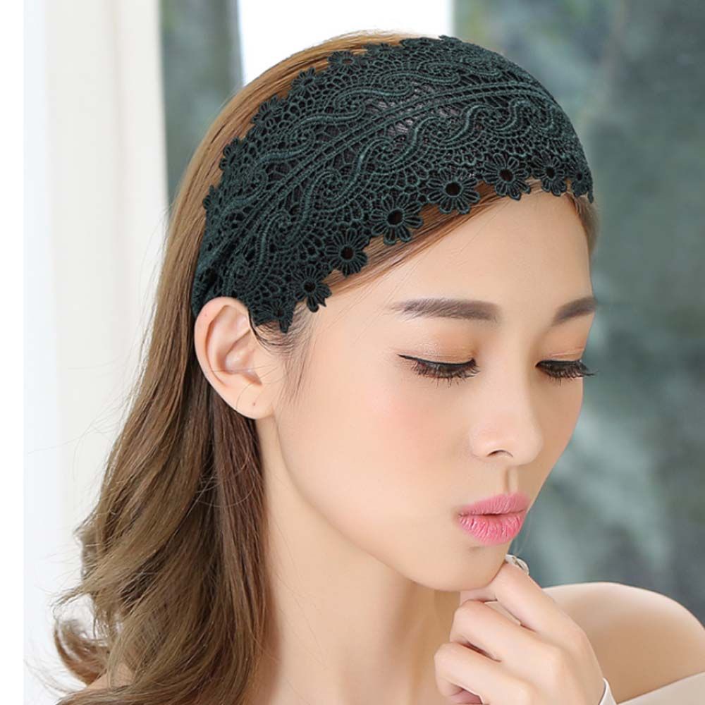 Cài tóc phối vải ren phong cách Hàn Quốc xinh xắn cho nữ