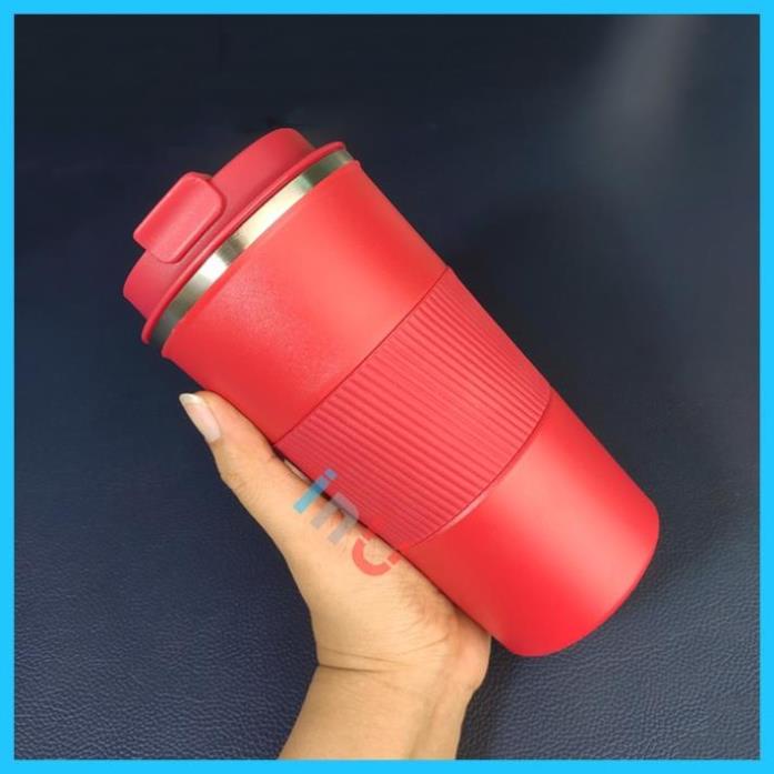 - Ly giữ nhiệt 510ml uống trà, cà phê mang đi, bọc silicon giúp cầm chắc tay