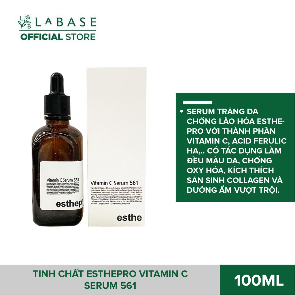 Tinh chất dưỡng trắng da, giảm lão hóa EsthePro Vitamin C serum 561 100ml