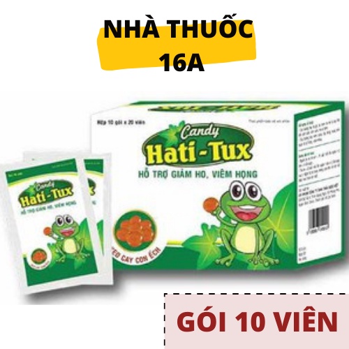 KẸO HATI-TUX - HỖ TRỢ GIẢM HO, ĐAU HỌNG, KHAN TIẾNG - KHUYẾN MÃI CÔNG TY GÓI 10 VIÊN