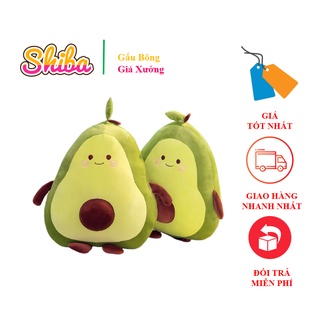 Gấu bông (freeship) Quà sinh nhật 14/2 gối ôm hình quả bơ nhồi bông đáng yêu nghộ nghĩnh vải nhung Hàn Quốc