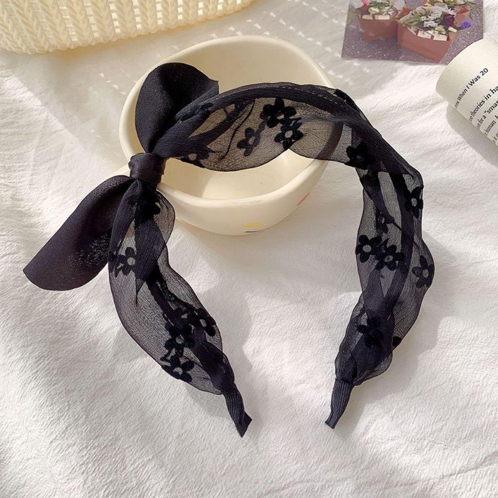 Băng Đô Cài Tóc Phối Lưới Họa Tiết Hoa Siêu Nữ Tính WMES15H