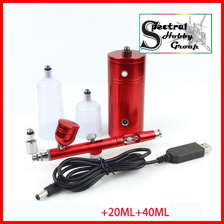 Máy nén khí máy sơn mô hình mini Airbrush Portable Charging Air Pump MK001 | bút sơn Mark Pen