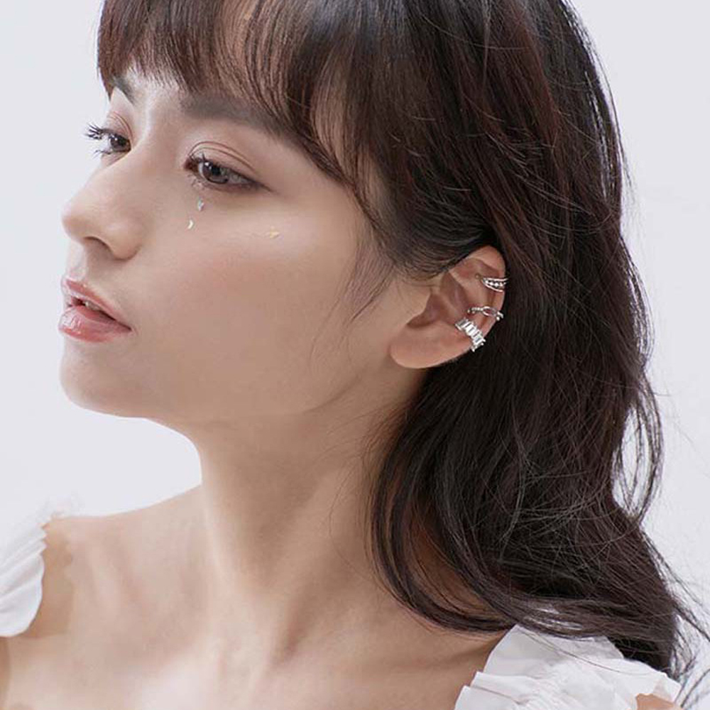Khuyên Vành Tai Nhiều Lớp Phong Cách Hip Hop S925 Cho Nữ