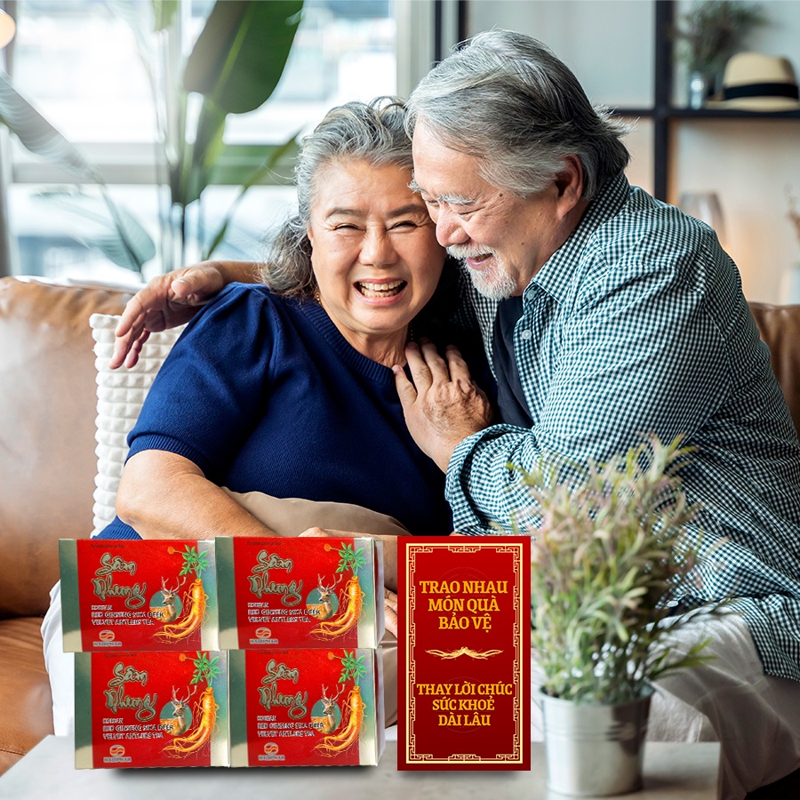 Trà Hồng Sâm dạng hộp bồi bổ cơ thể, tăng cường sức khỏe, phù hợp với người già, mới ốm dậy (10 gói)