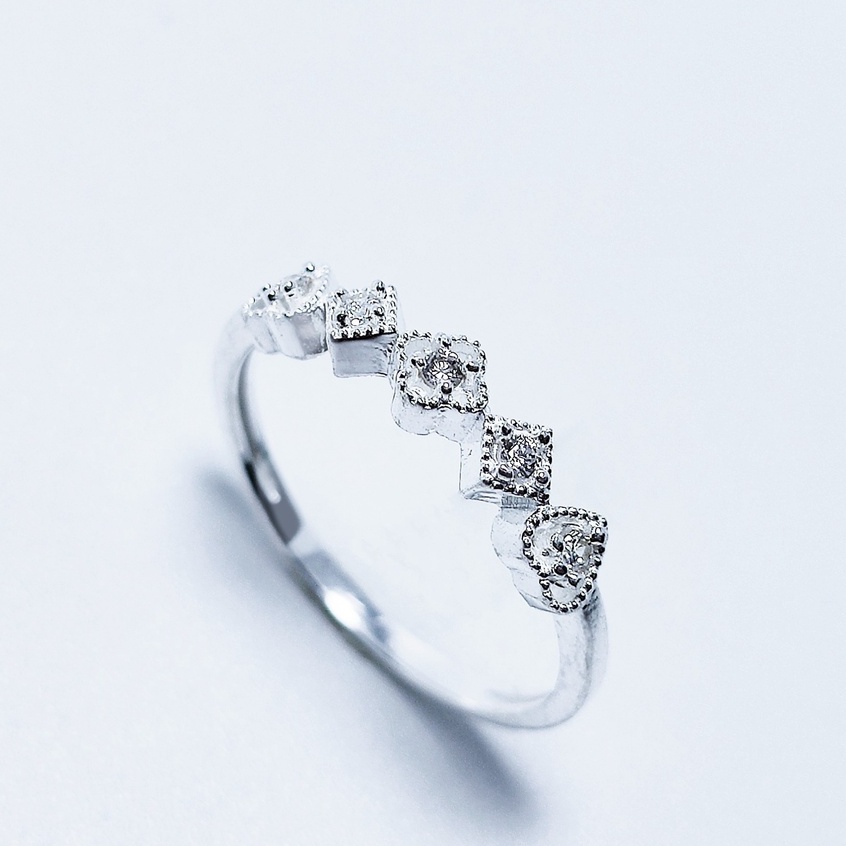 Nhẫn bạc Nhẫn thiết kế mặt Tứ quý chi tiết tinh tế