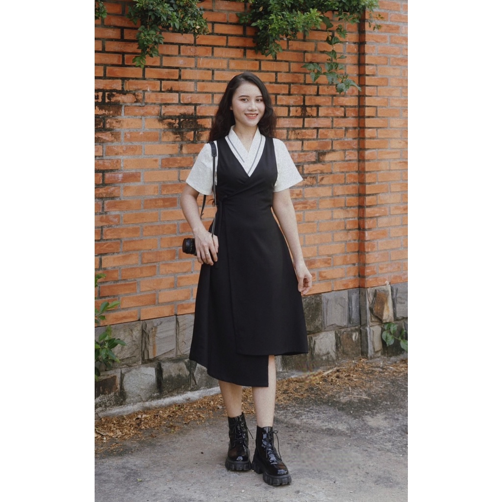 Ame Dress - Đầm Sát Nách Vạt Chéo