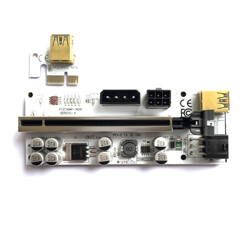 Card Mở Rộng PCI-E 1X Sang 16X 6Pin USB 3 0 Cho Miner Mining