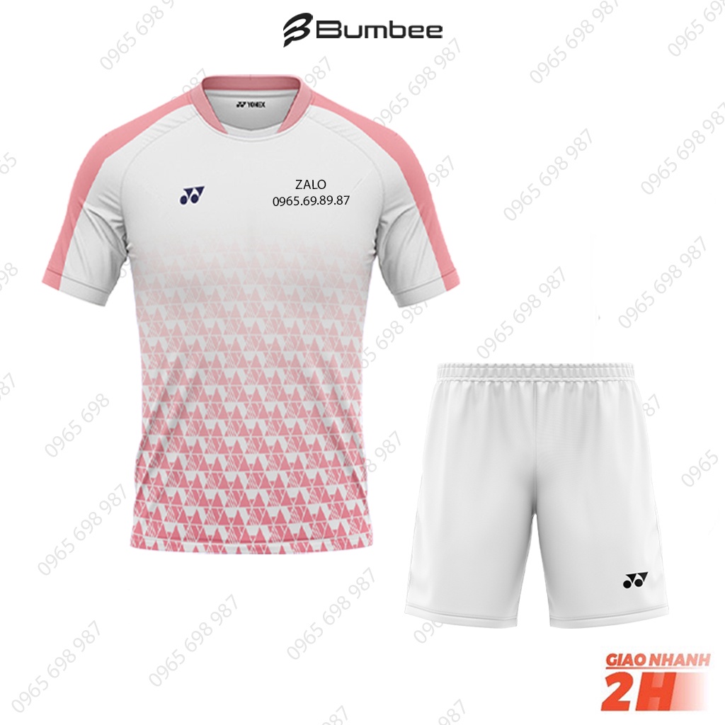 Quần áo cầu lông nam nữ, áo cầu lông YONEX chất liệu co giãn 4 chiều size M L XL XXL