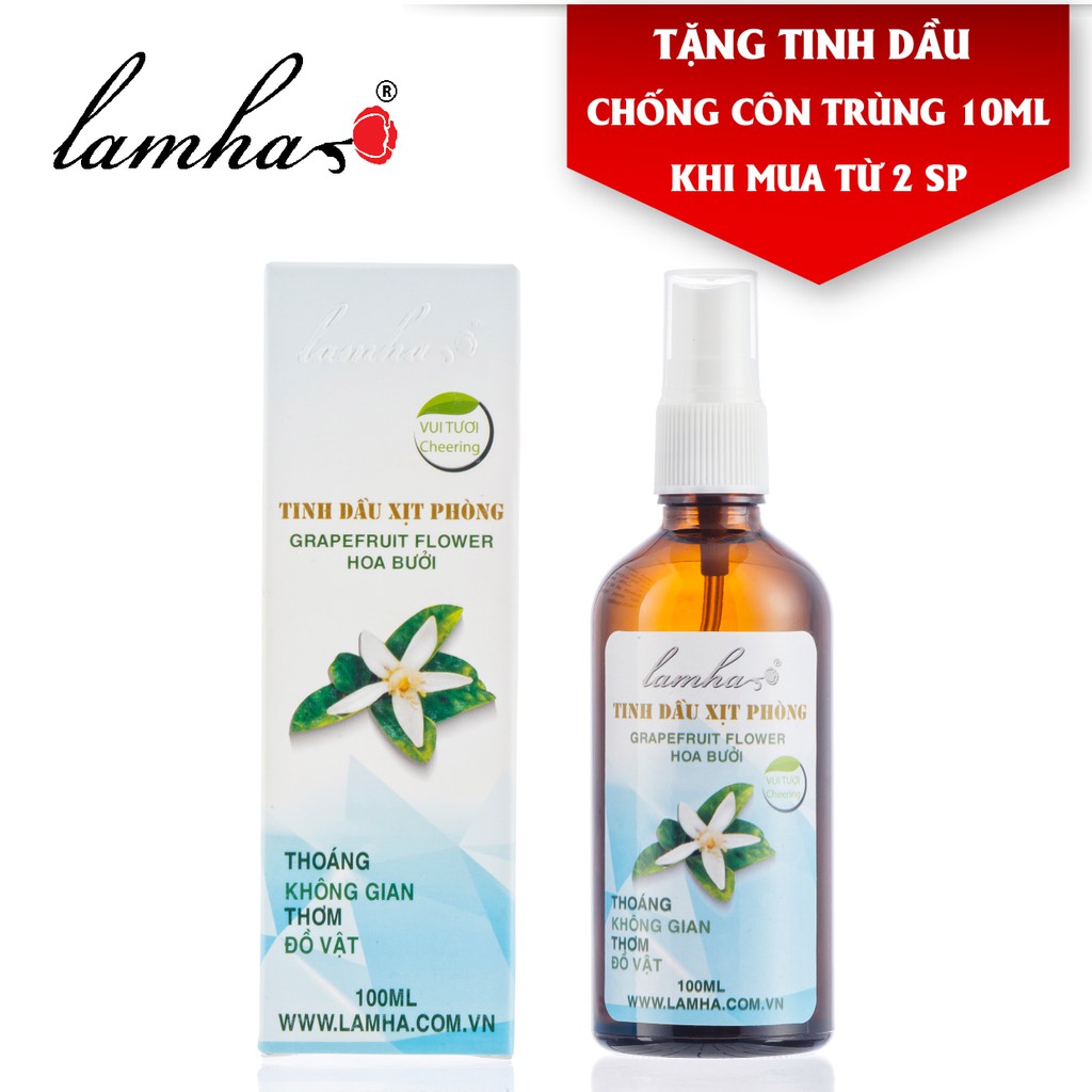 Tinh dầu xịt phòng Hoa Bưởi LAMHA 100ml